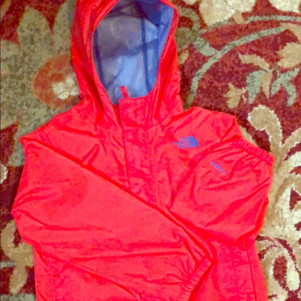 Red-Orange and Blue  lightweight jacket